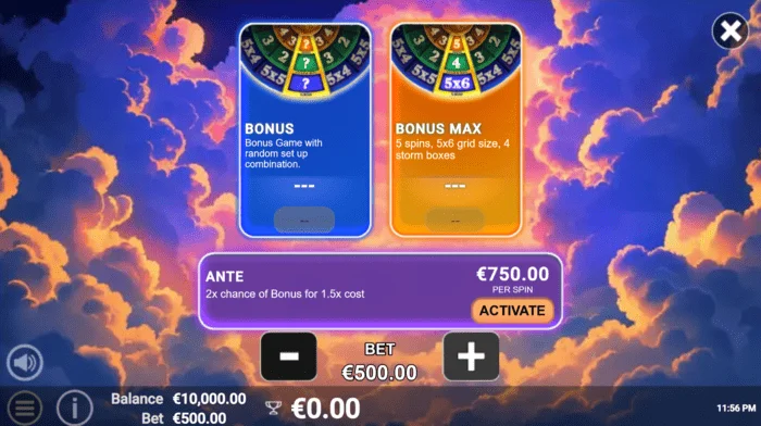 Pots of Power: Zeus - выбор бонуса в колесе из 27 конфигураций